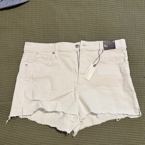 Women's White Denim Shorts